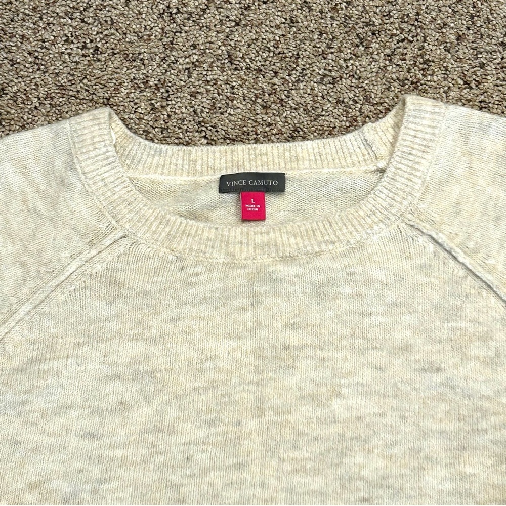 Vince Camuto Crew Knit Sweater w/ Raglan Sleeves. Women’s L in Malted - NWT - Picture 4 of 16